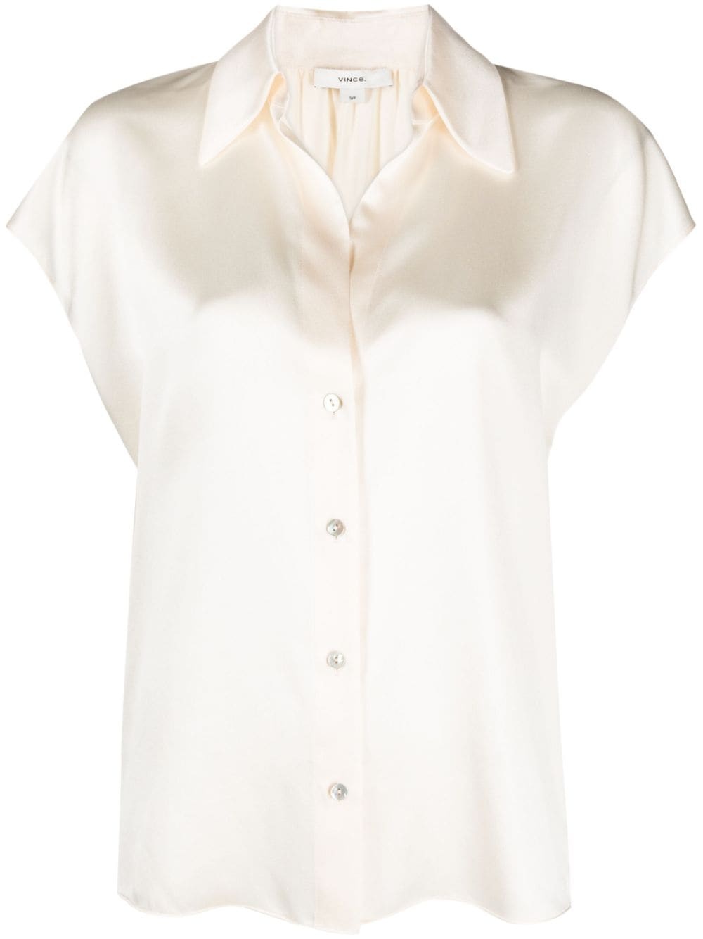 short-sleeve silk shirt - 1