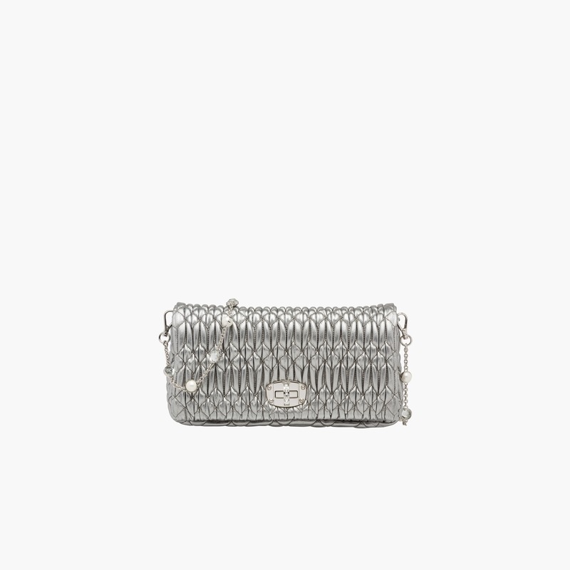 Miu Crystal Cloqué Nappa leather bag - 2