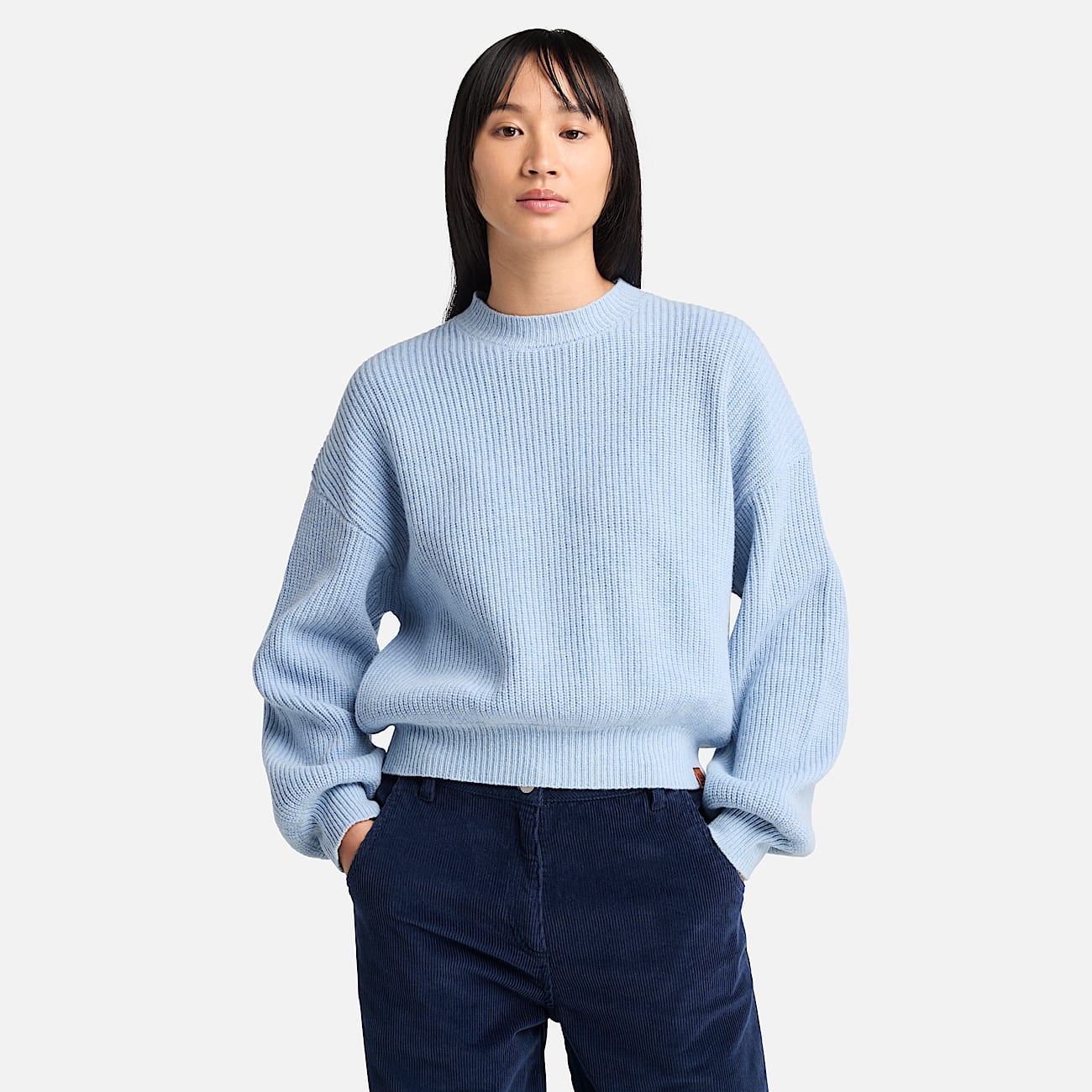 Women's Wool Blend Crew Sweater - 2
