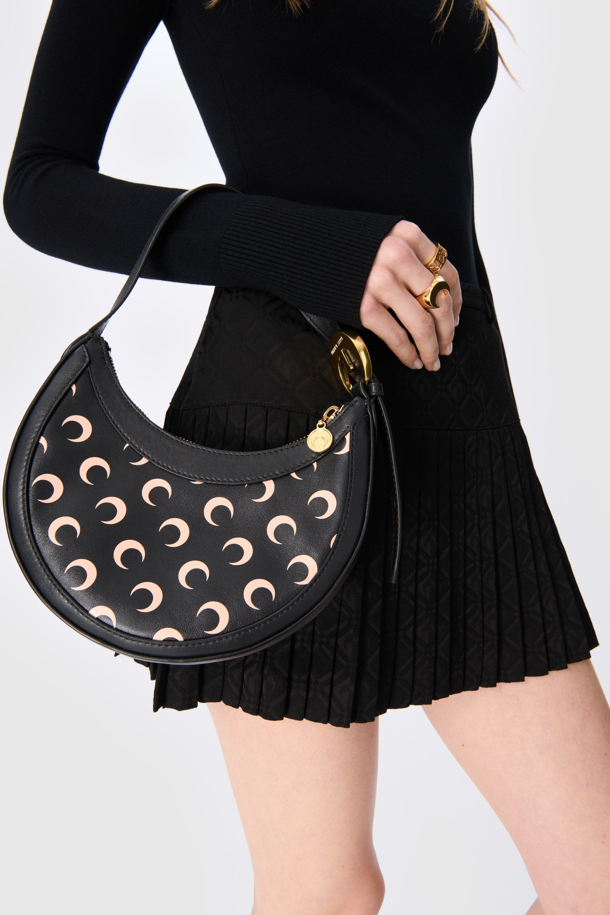 Moon Screenprint Leather Eclips Mini - 2