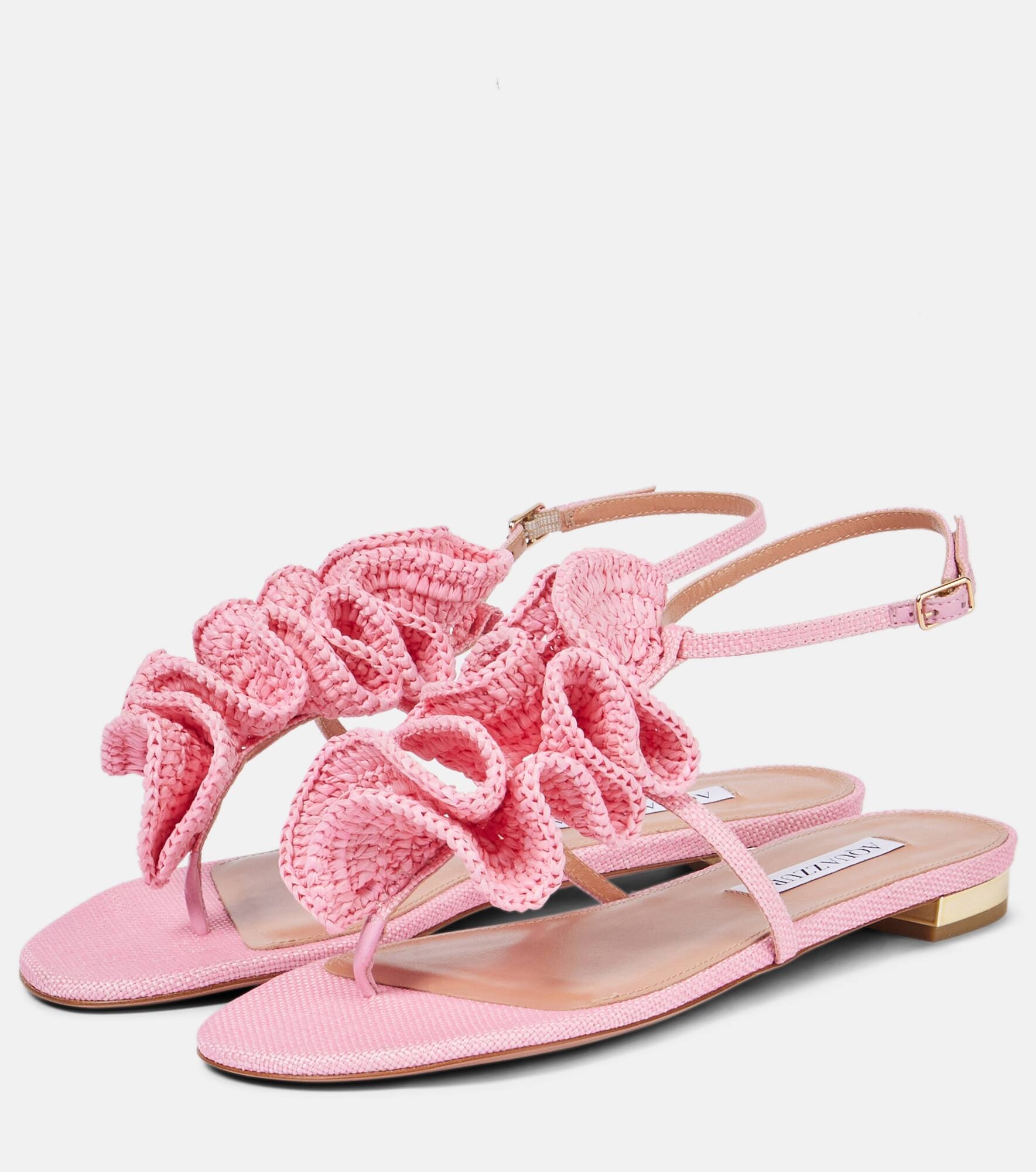 Noches Tropicales raffia thong sandals - 4