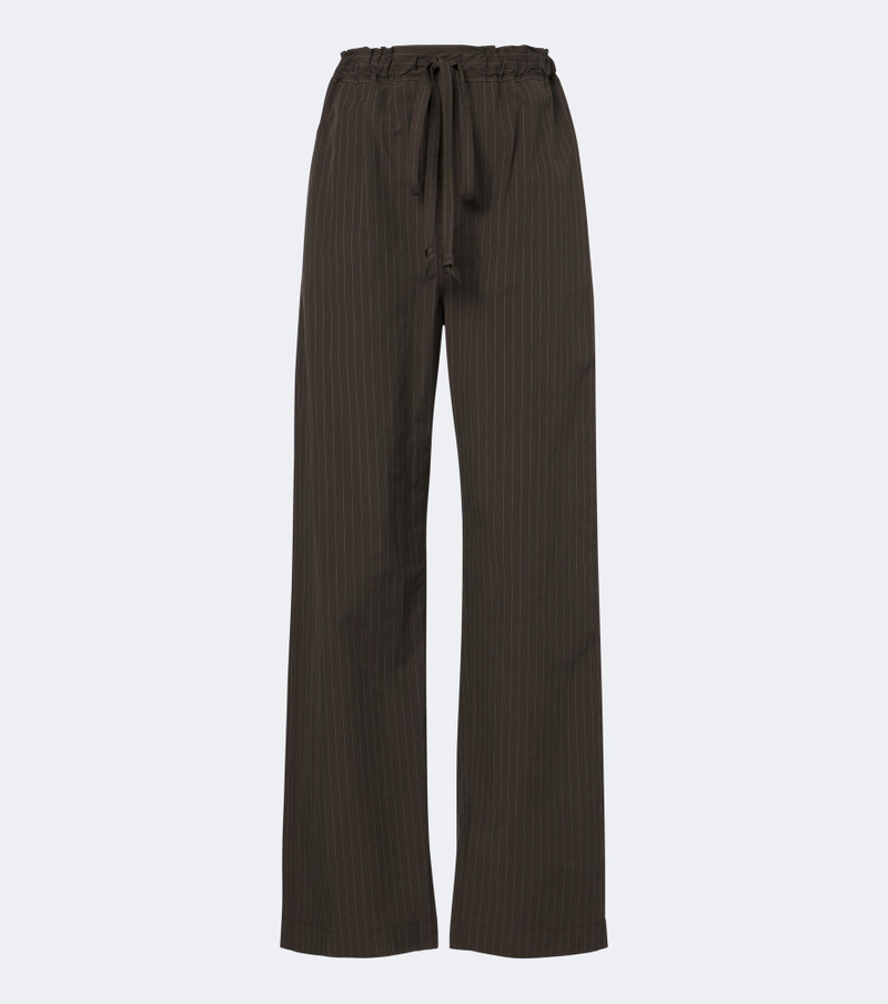 Pinstripe cotton-blend pajama pants 1