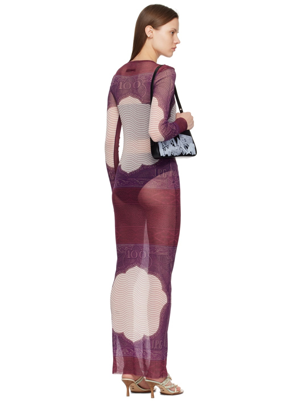 Burgundy & Purple 'The Cartouche' Maxi Dress - 3