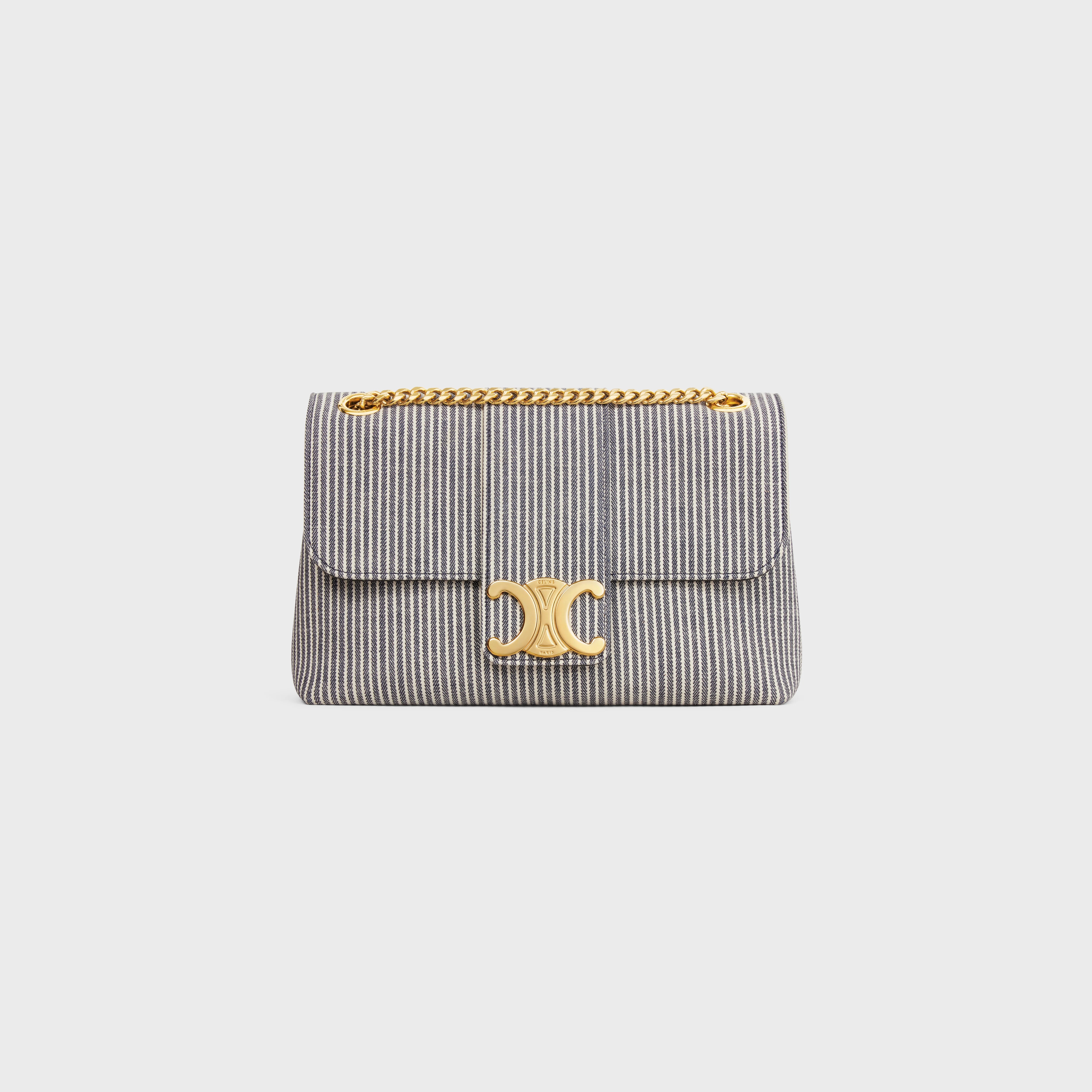 Medium Celine Victoire Bag in striped textile - 1