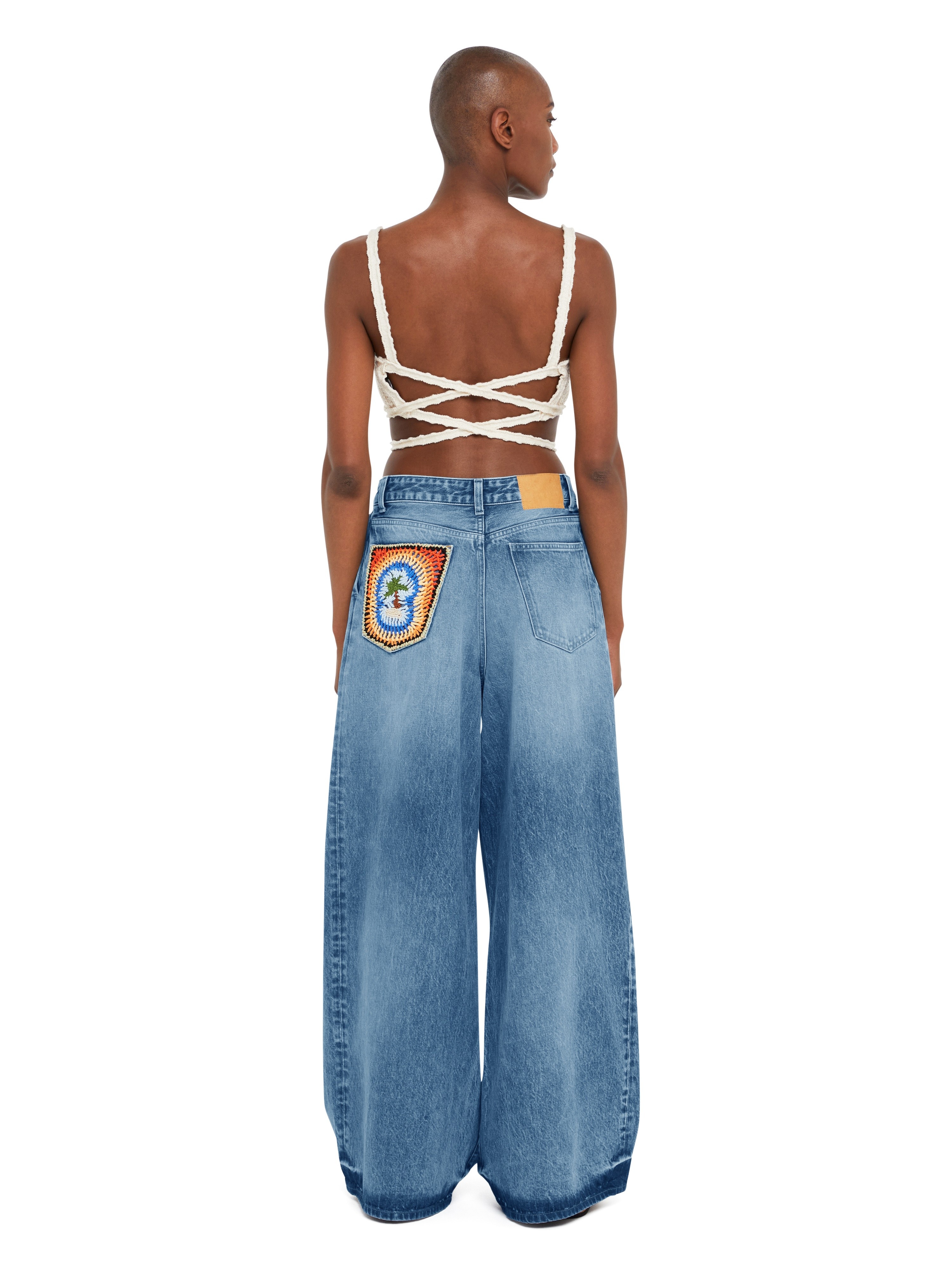 Sunny Crochet Denim Pants - 6