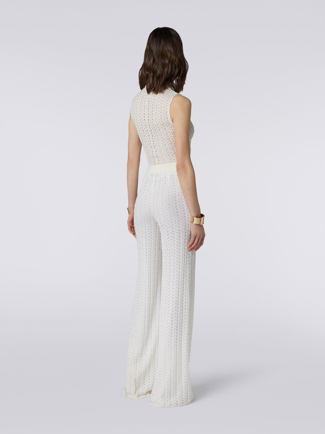 Palazzo pants in raschel knit wool and viscose - 4