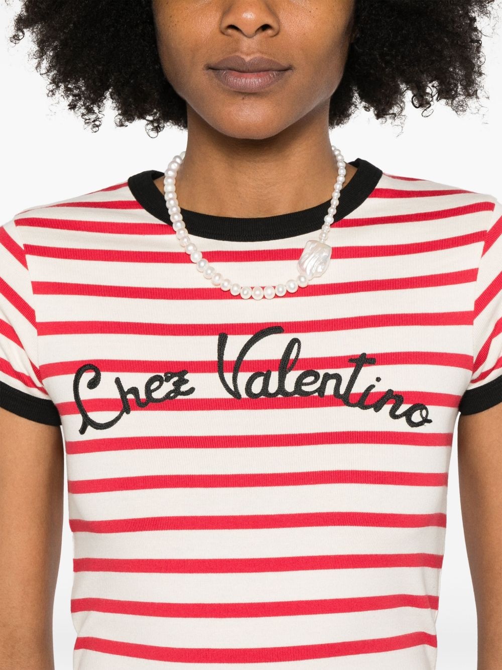Valentino Valentino Women Chez Valentino Striped T-Shirt