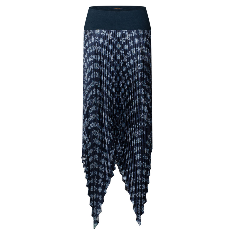 Nouveau Pleated Handkerchief Hem Skirt 1