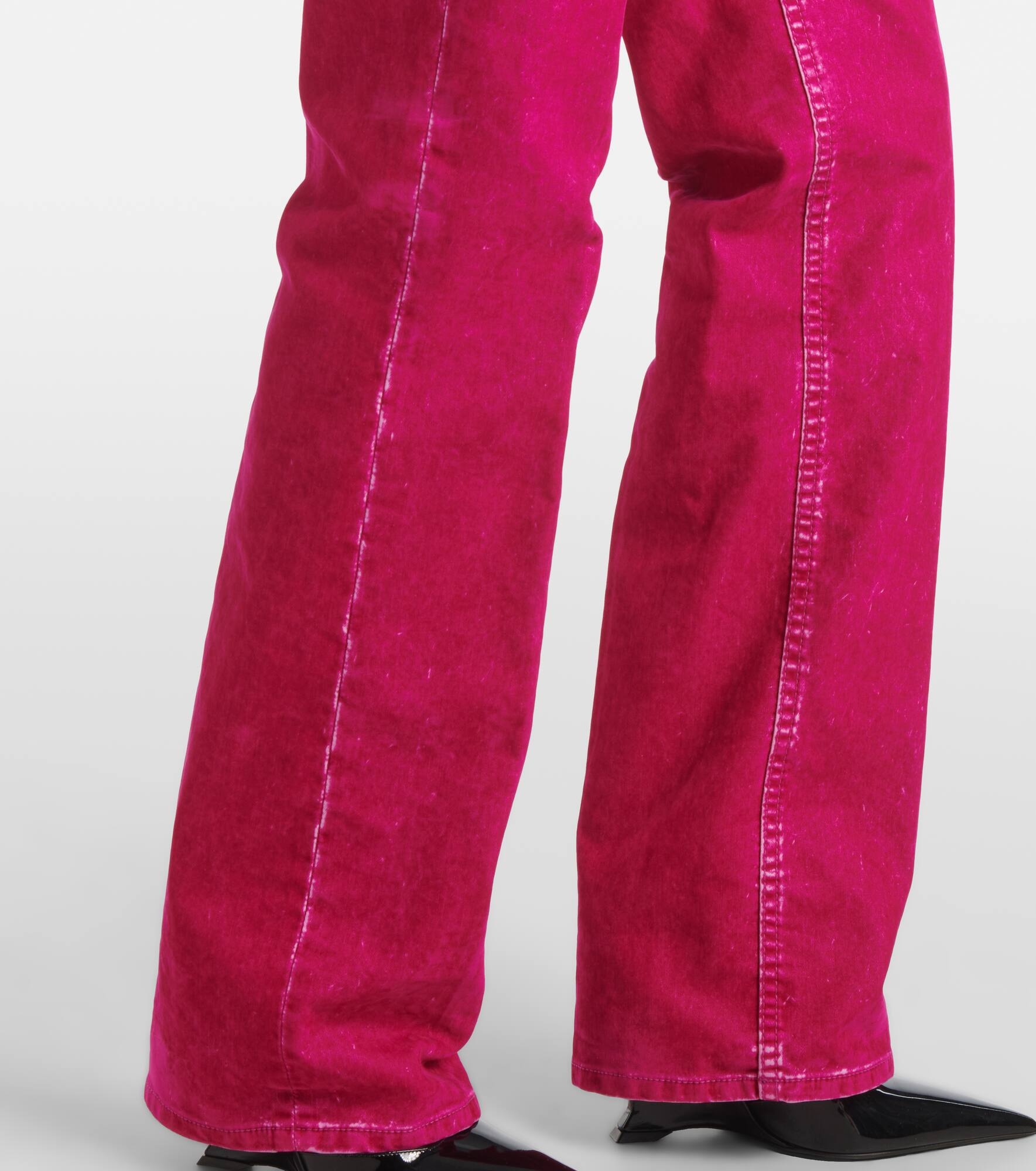 Cotton-blend drill straight pants - 5