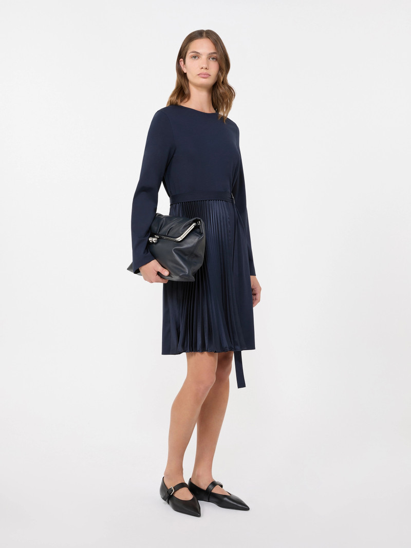WEEKEND Max Mara Milano-knit jersey dress - NAVY outlook