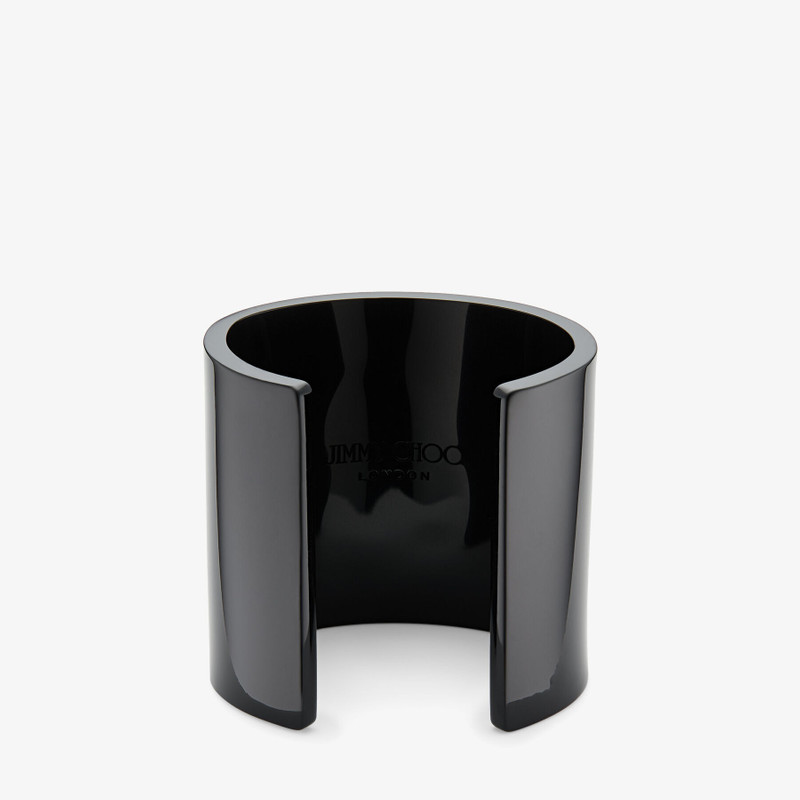 JC Cuff
Black Acrylic Cuff Bracelet with Crystal JC Emblem 6