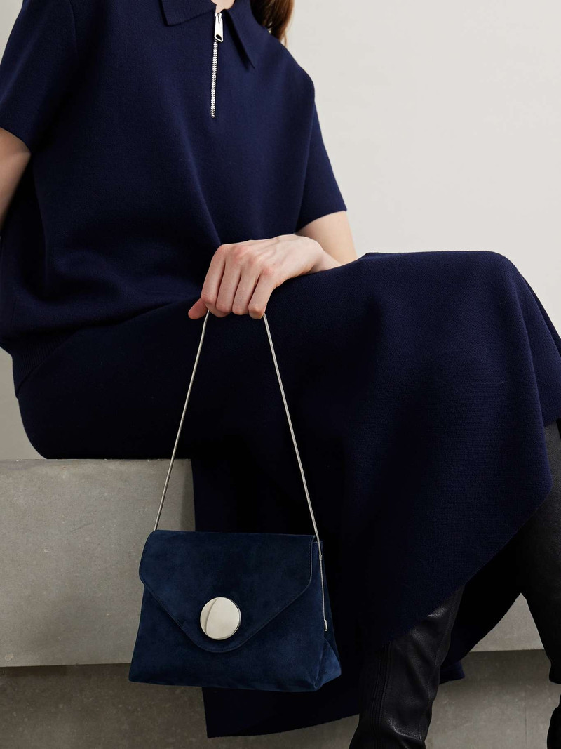 KHAITE Bobbi suede shoulder bag outlook