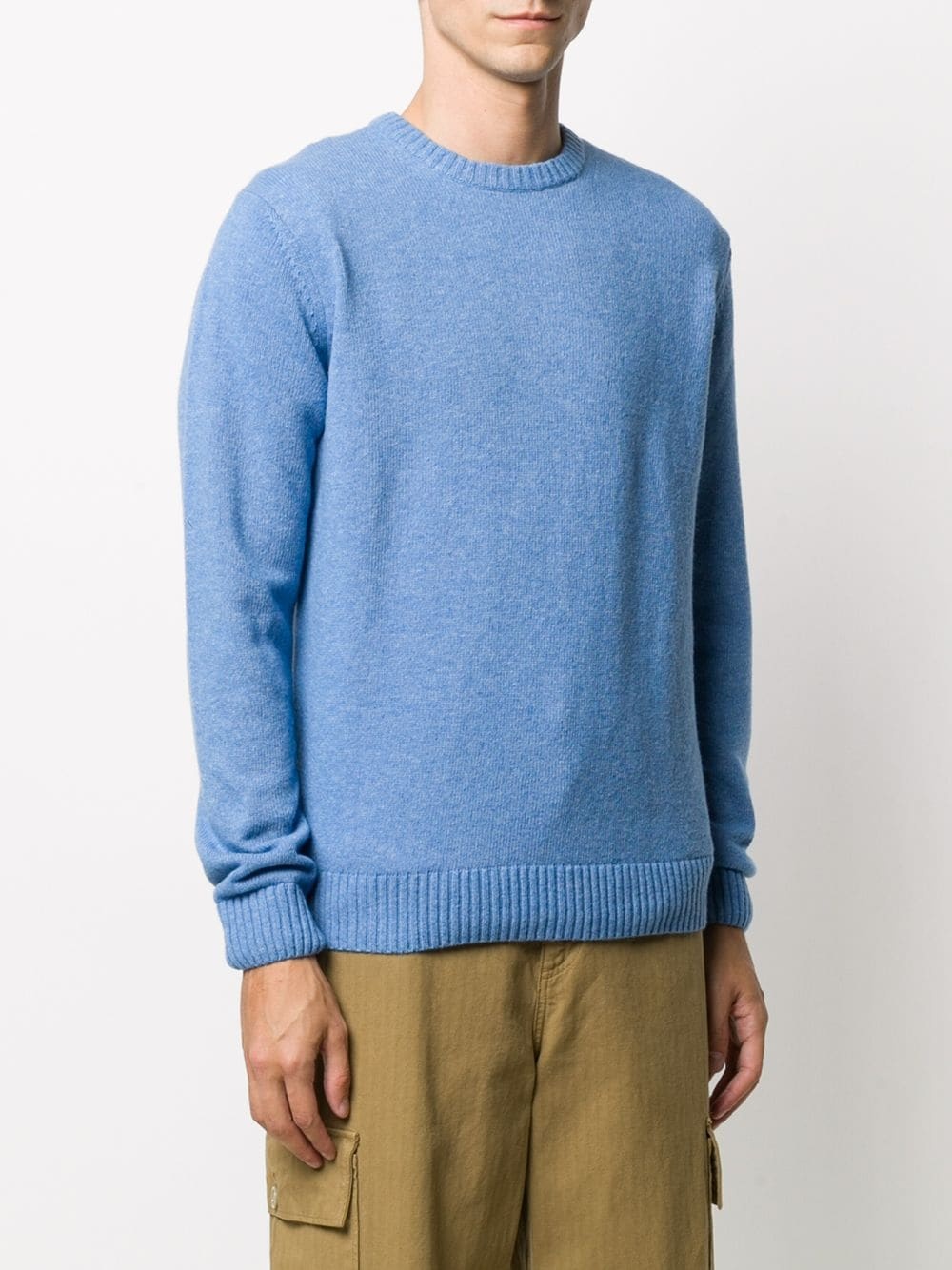 rib-trim knitted jumper - 3