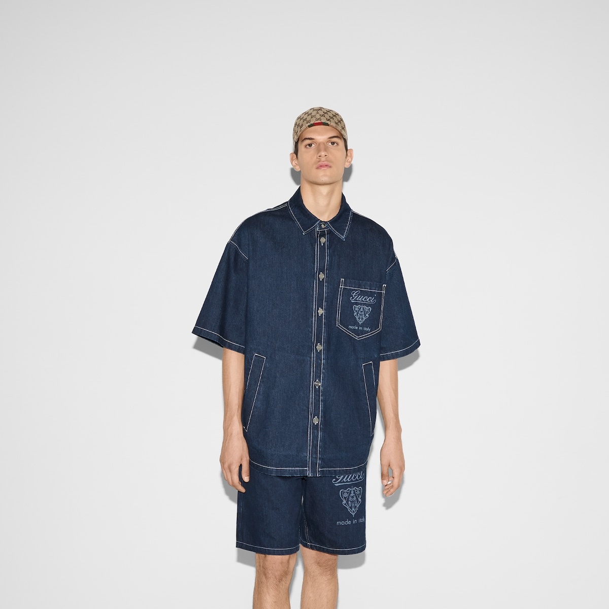 Lasered denim shirt - 3