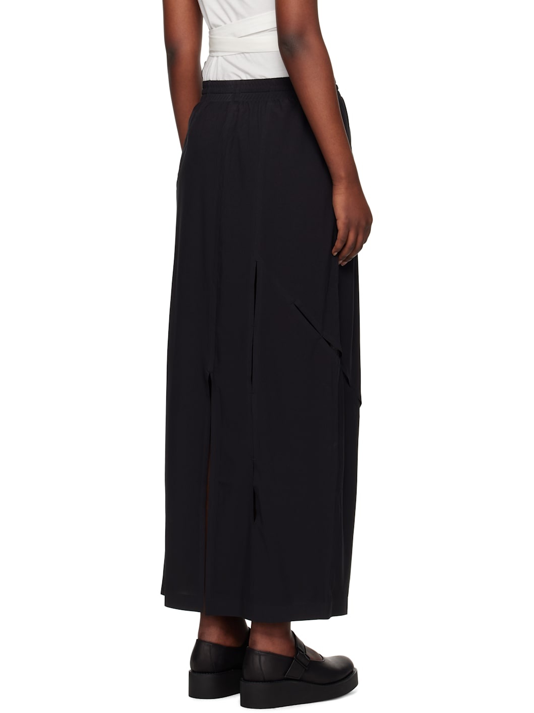 Black Slit Maxi Skirt - 3