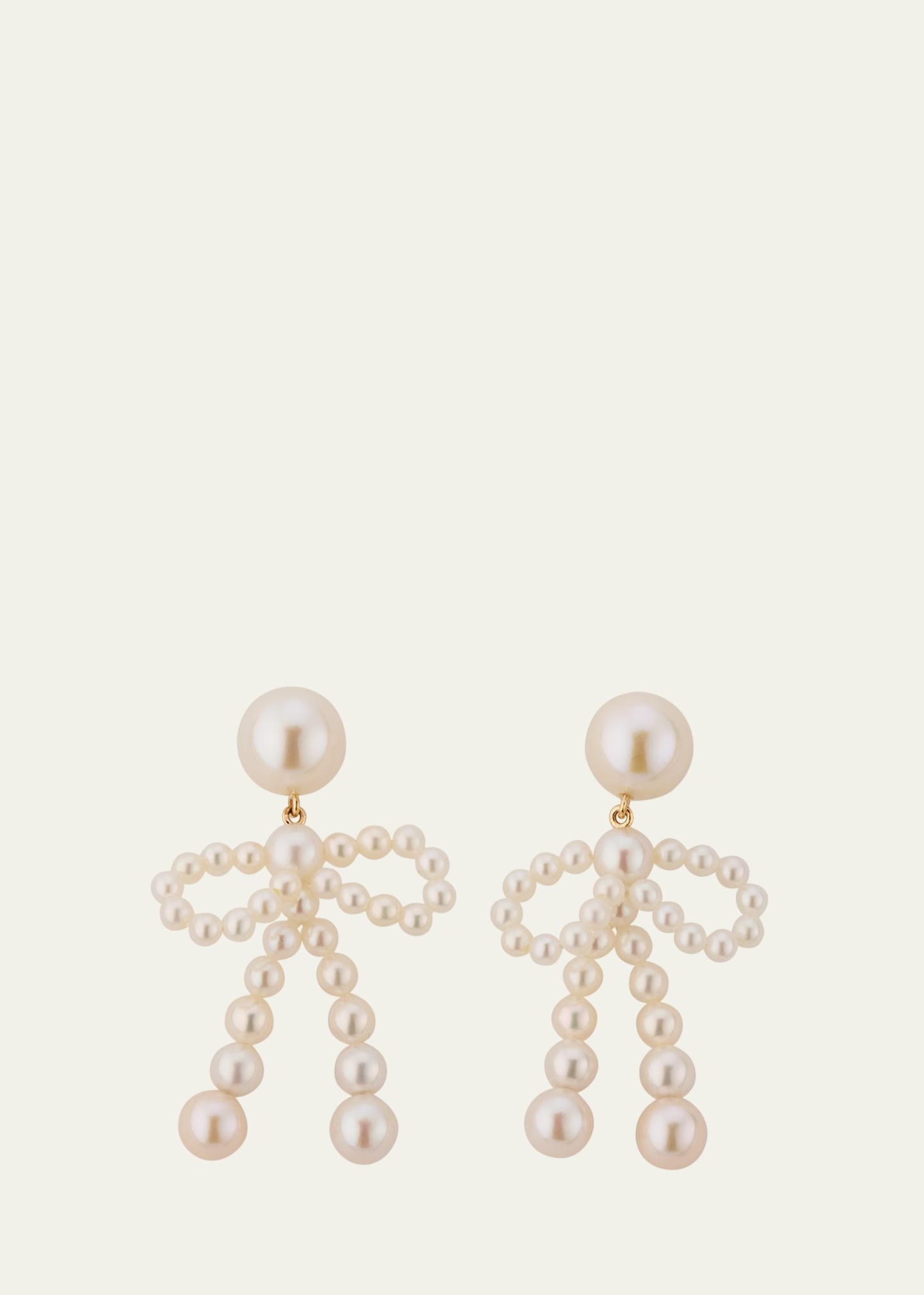 Bow Drop Earrings - 1