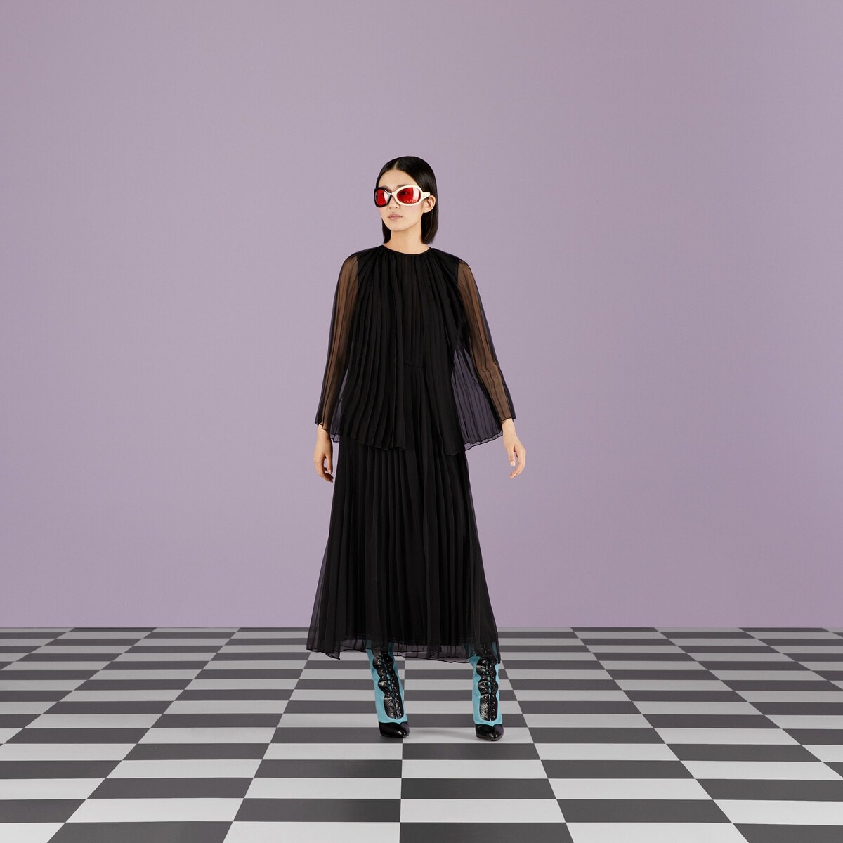 Silk pleated dress - 5