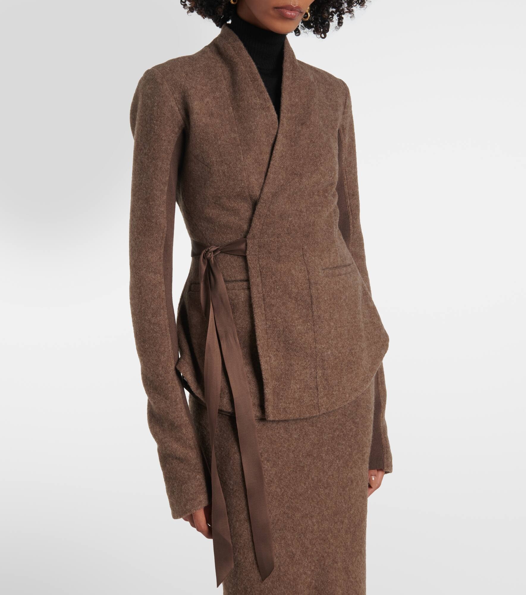 Hollywood wool wrap jacket - 4