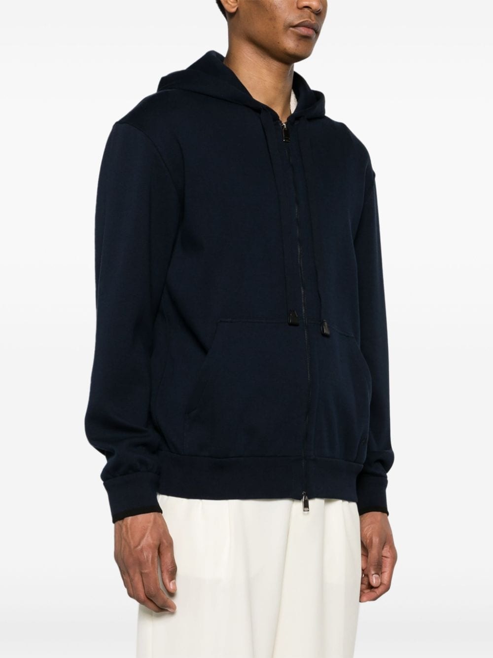 piquÃ© zip-up hoodie - 3