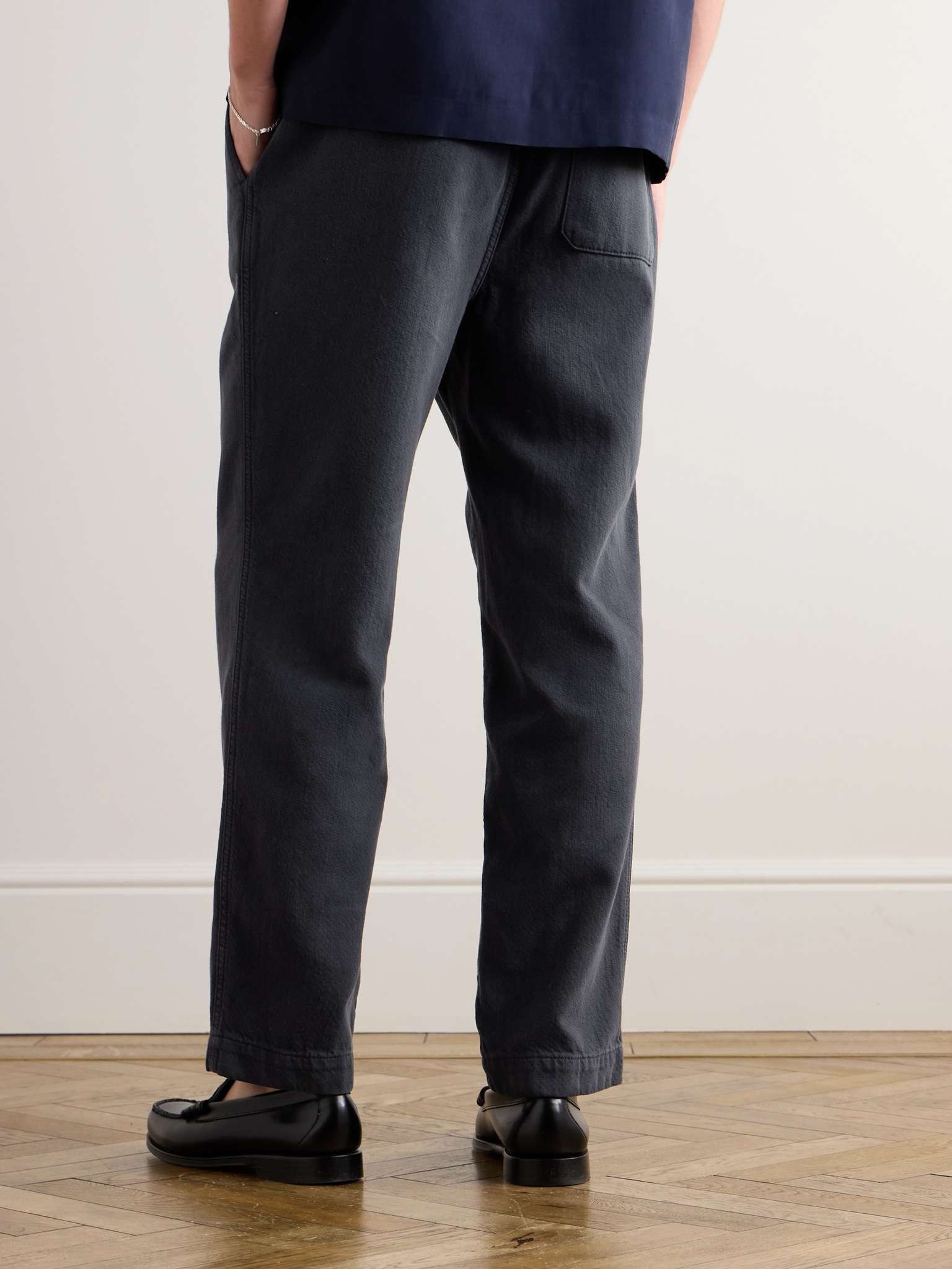 Travel Tapered Cotton Drawstring Trousers - 4