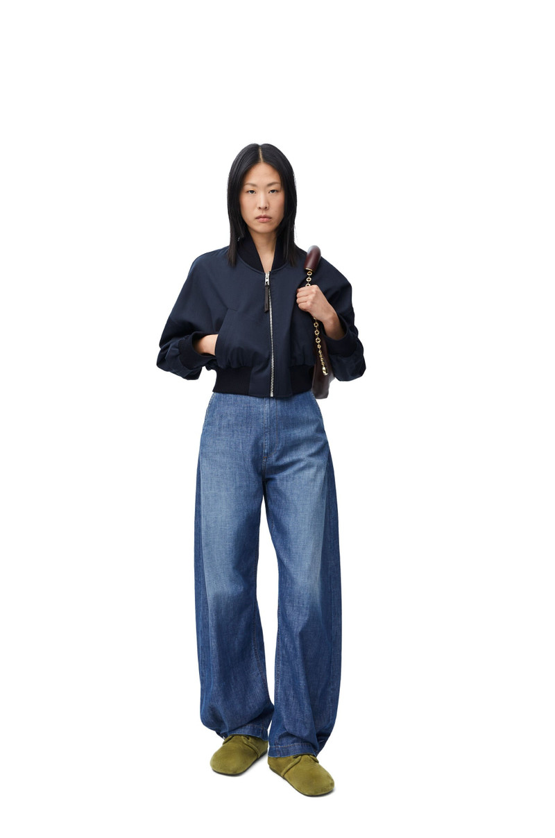 Loewe Bomber jacket in cotton and silk outlook
