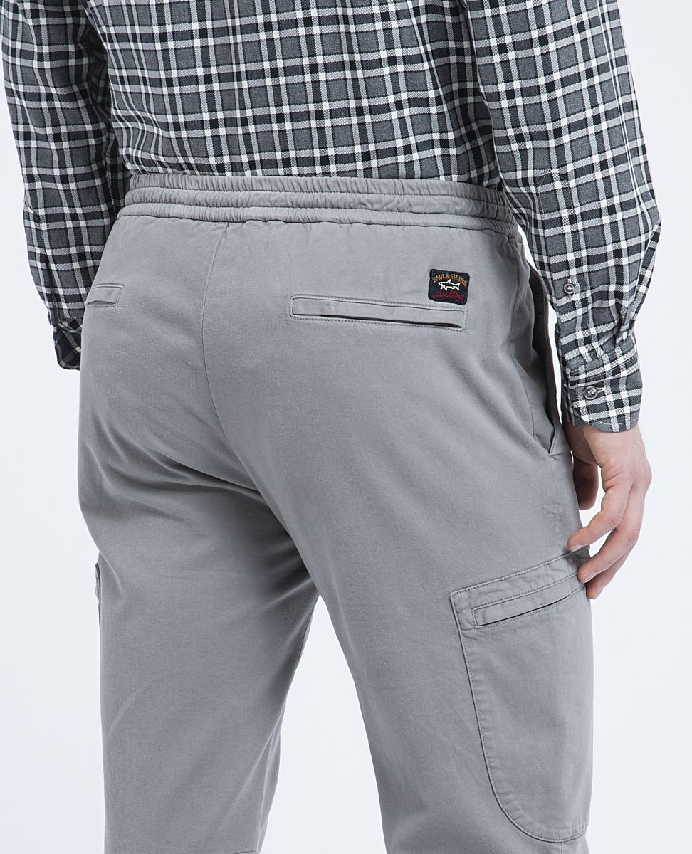 Tencel cotton Cargo trousers with drawstring - 5