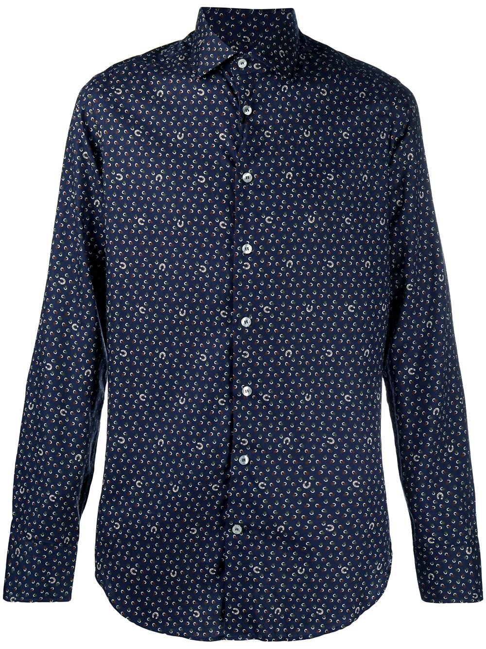 printed button-up shirt - 1