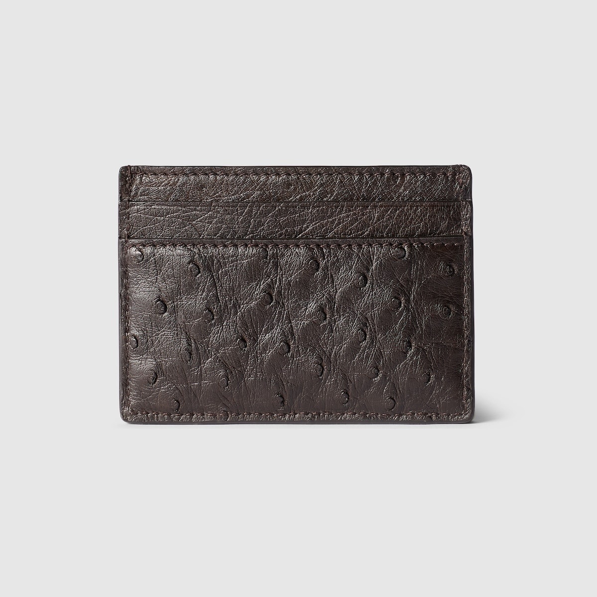 Ostrich card case with Gucci logo - 4