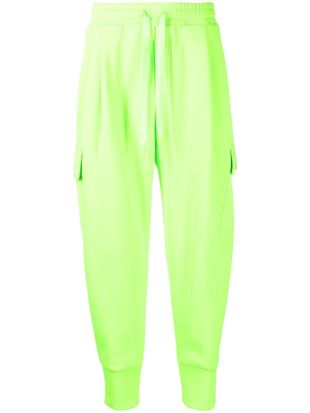 drawstring-waist multi-pocket track pants - 1