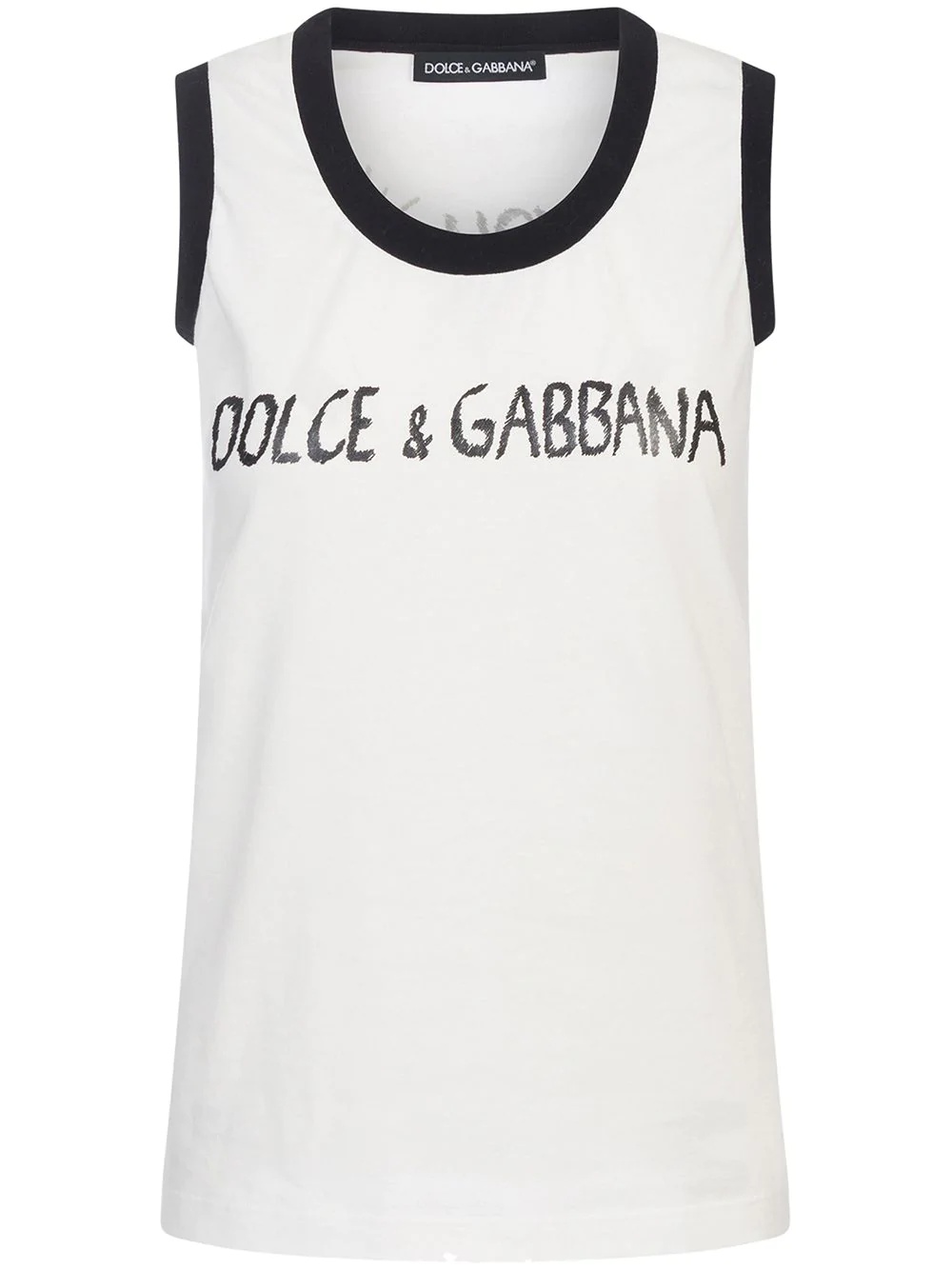 logo-print tank top - 1