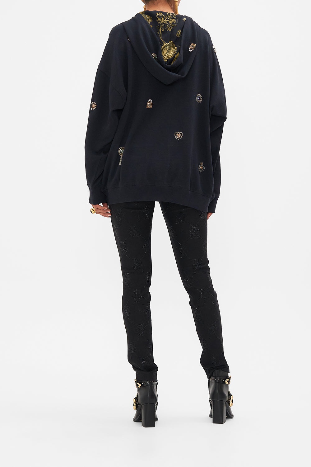 OVERSIZED EMBELLISHED BOYFRIEND HOODIE - 3
