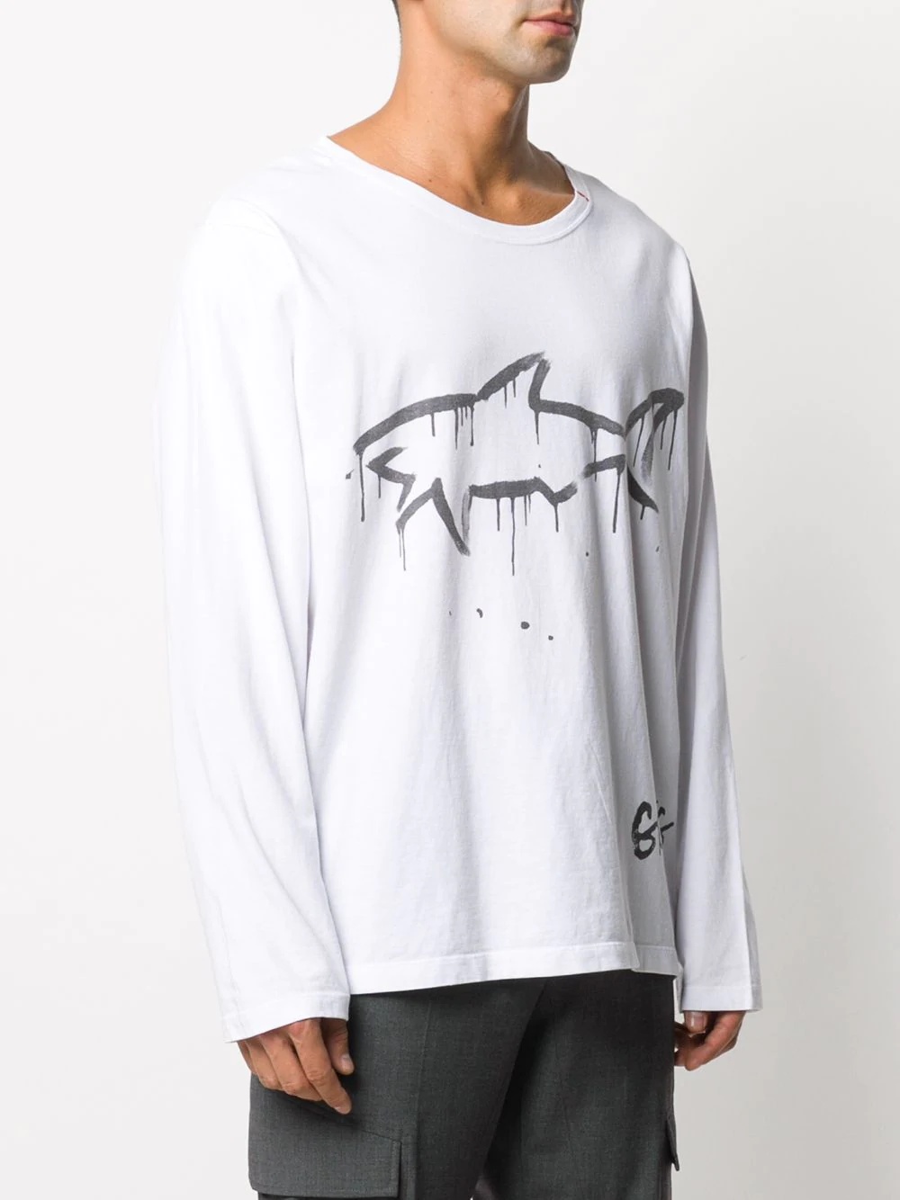 logo-print long sleeved T-shirt - 3