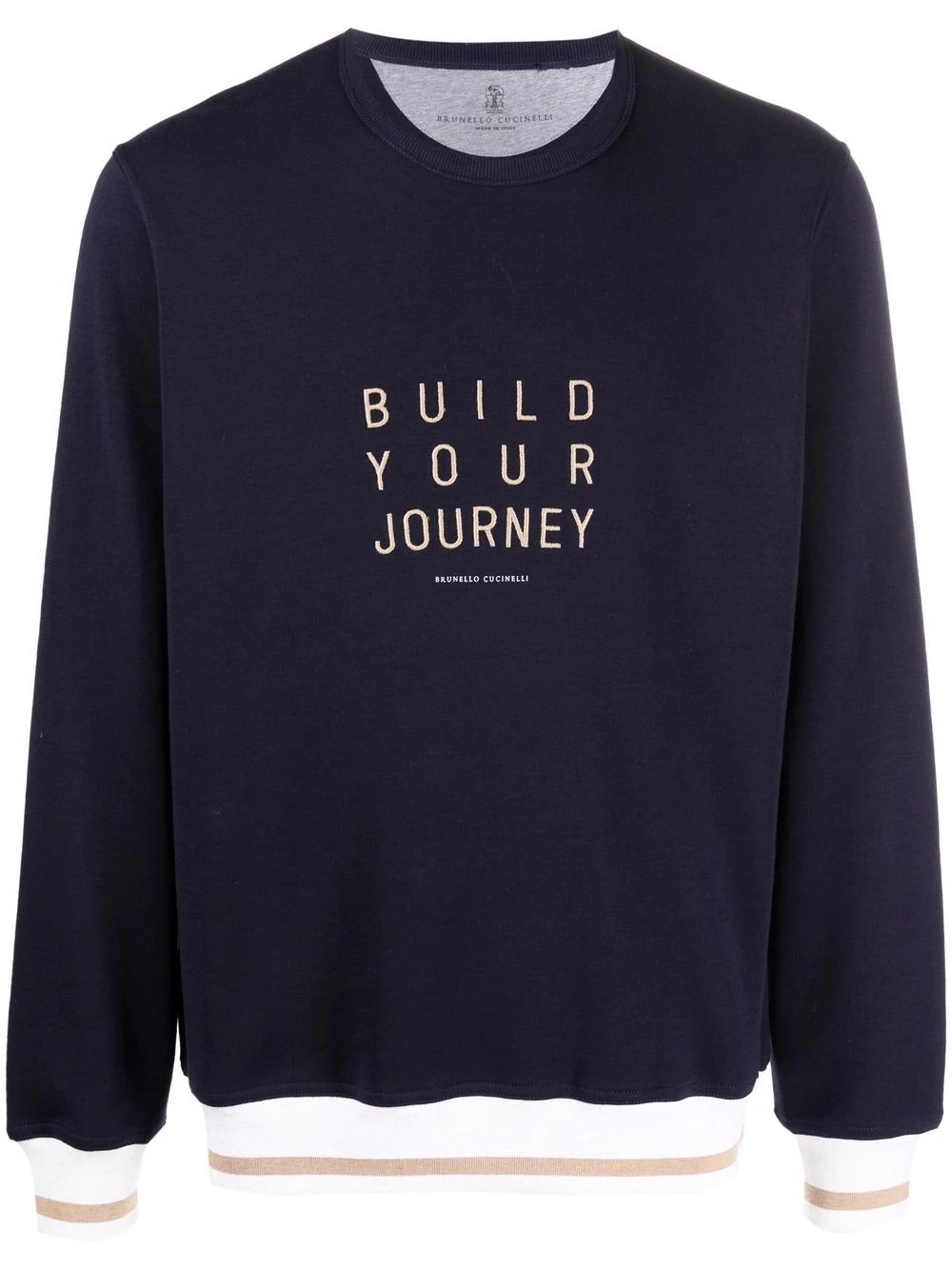 embroidered-logo sweatshirt - 1