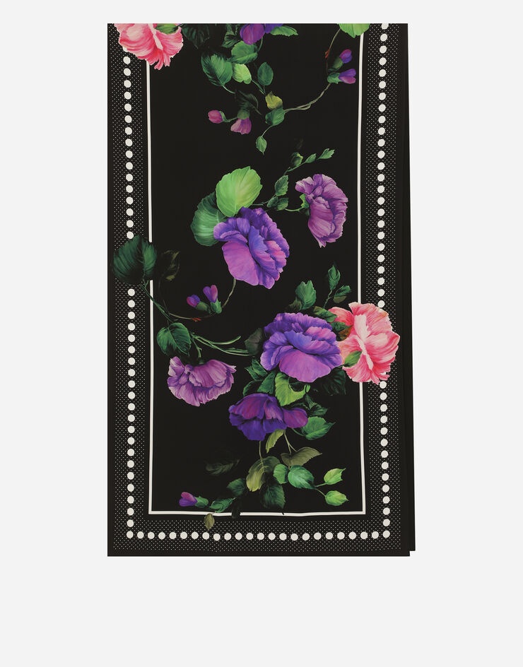Rose-print charmeuse hijab - 3