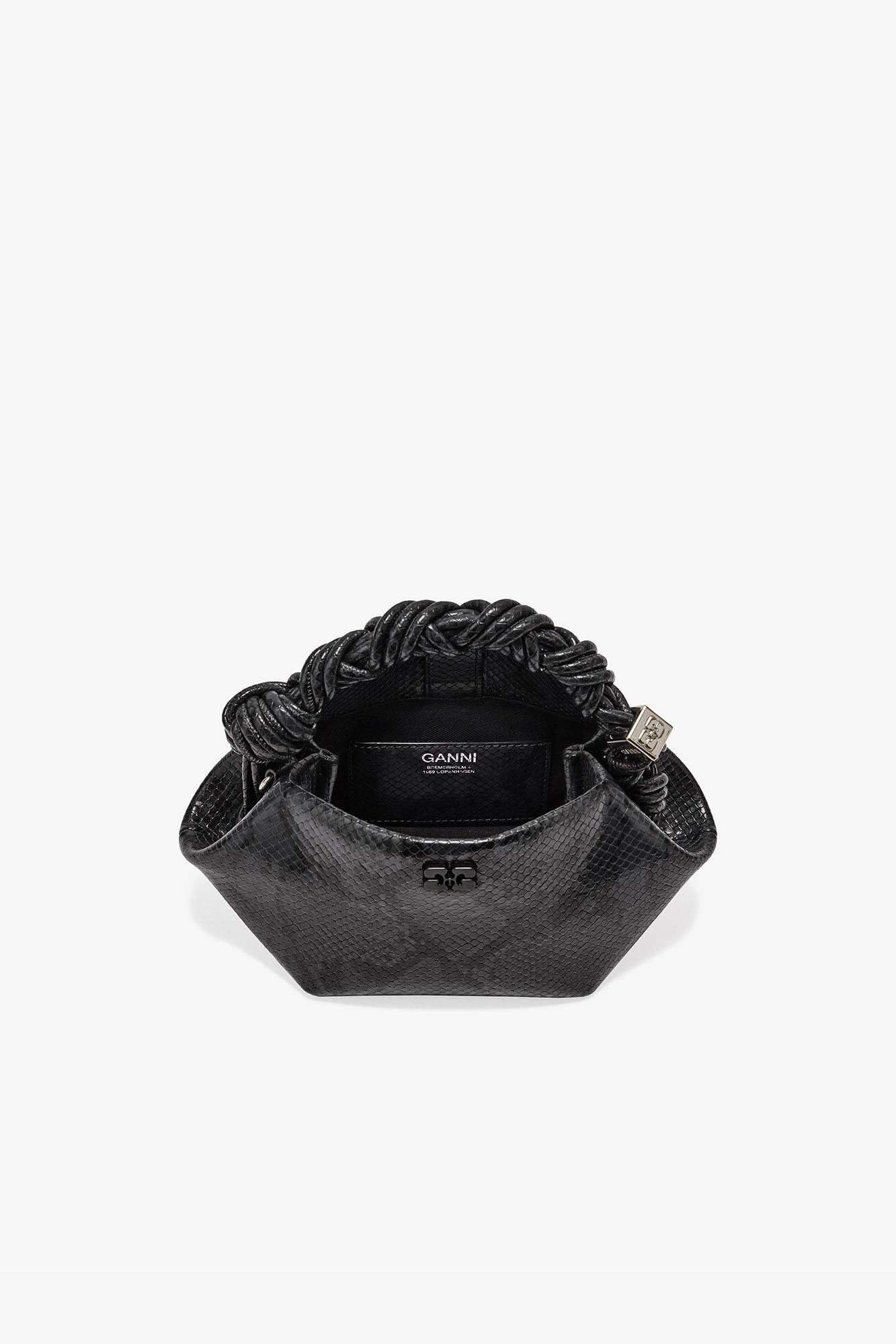 BLACK SNAKE MINI GANNI BOU BAG - 3