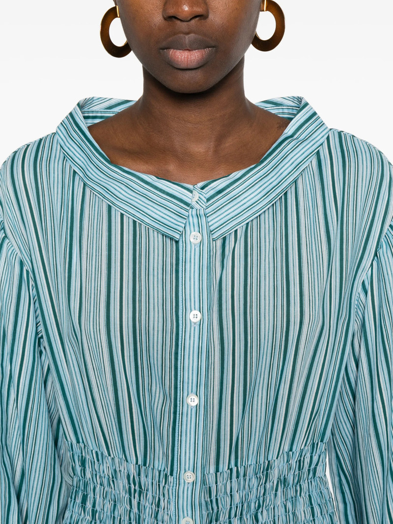 PINKO Pinko Striped Ruffle Maxi Dress outlook