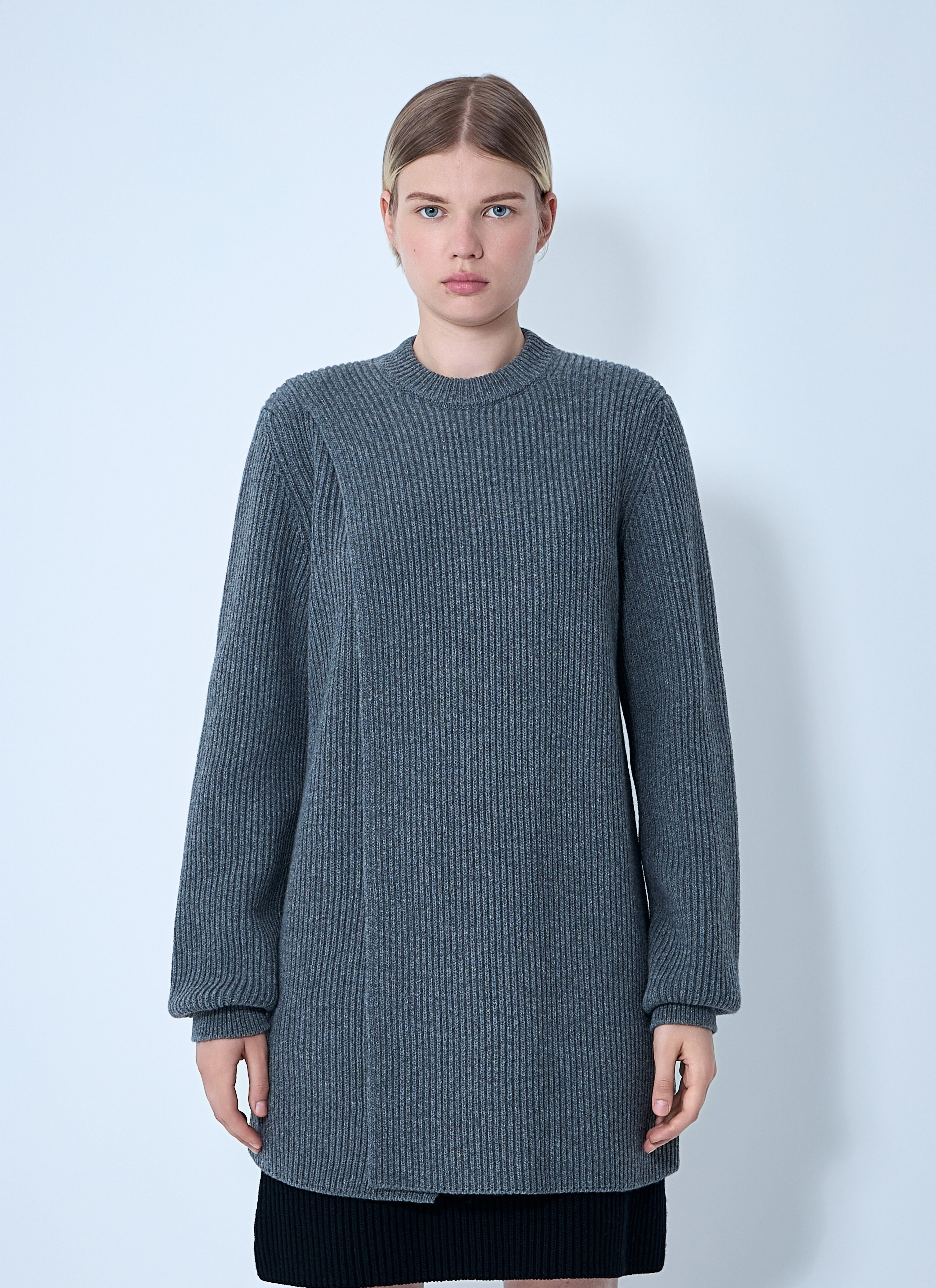 Overlapped Panel Sweater - 1