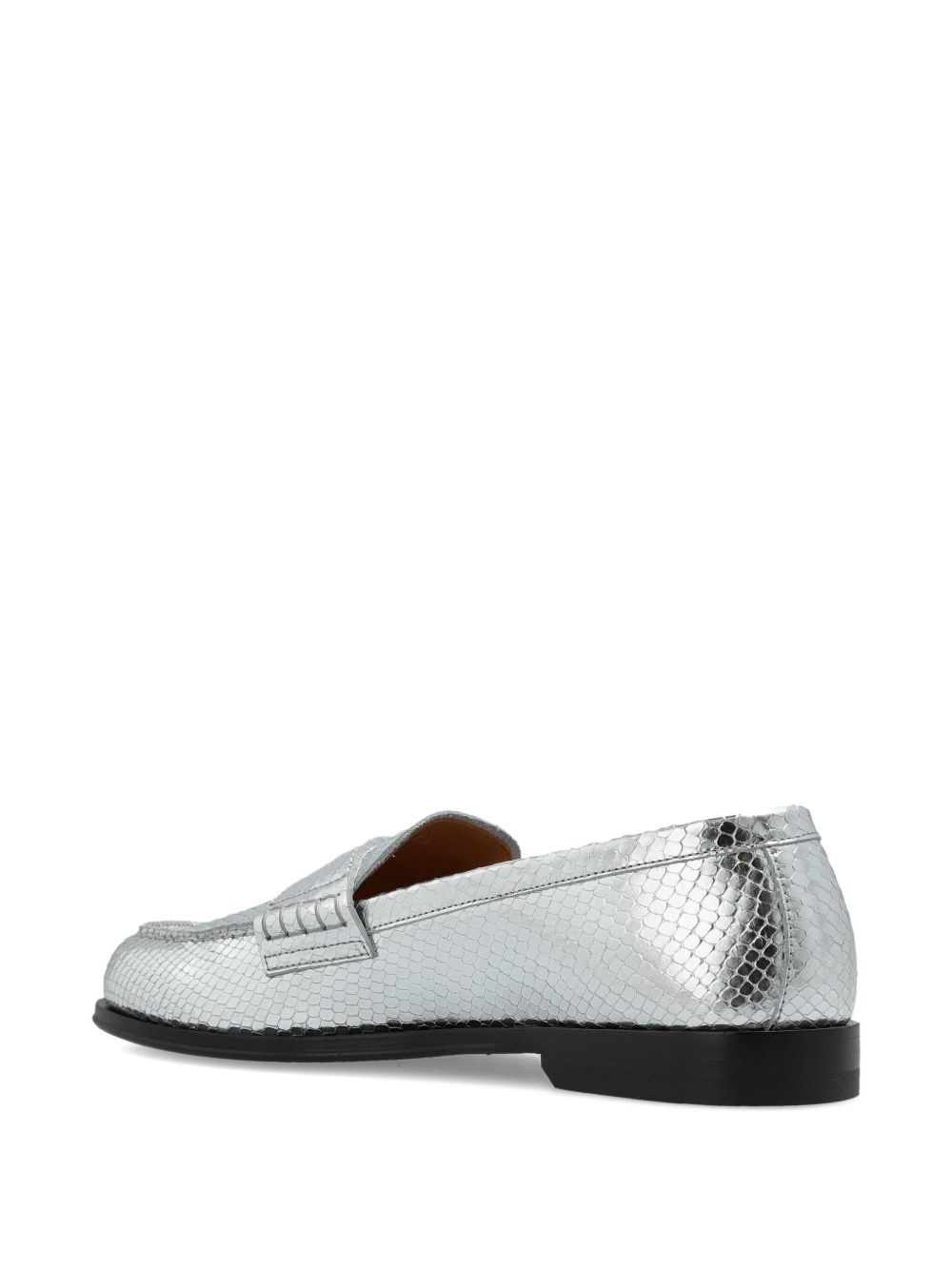 snakeskin-effect loafers - 3