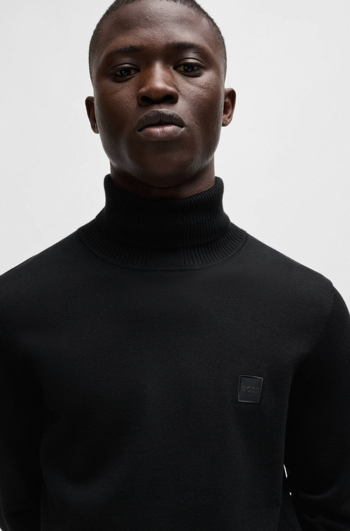 ROLLNECK REGULAR-FIT SWEATER IN COTTON AND CASHMERE - 3