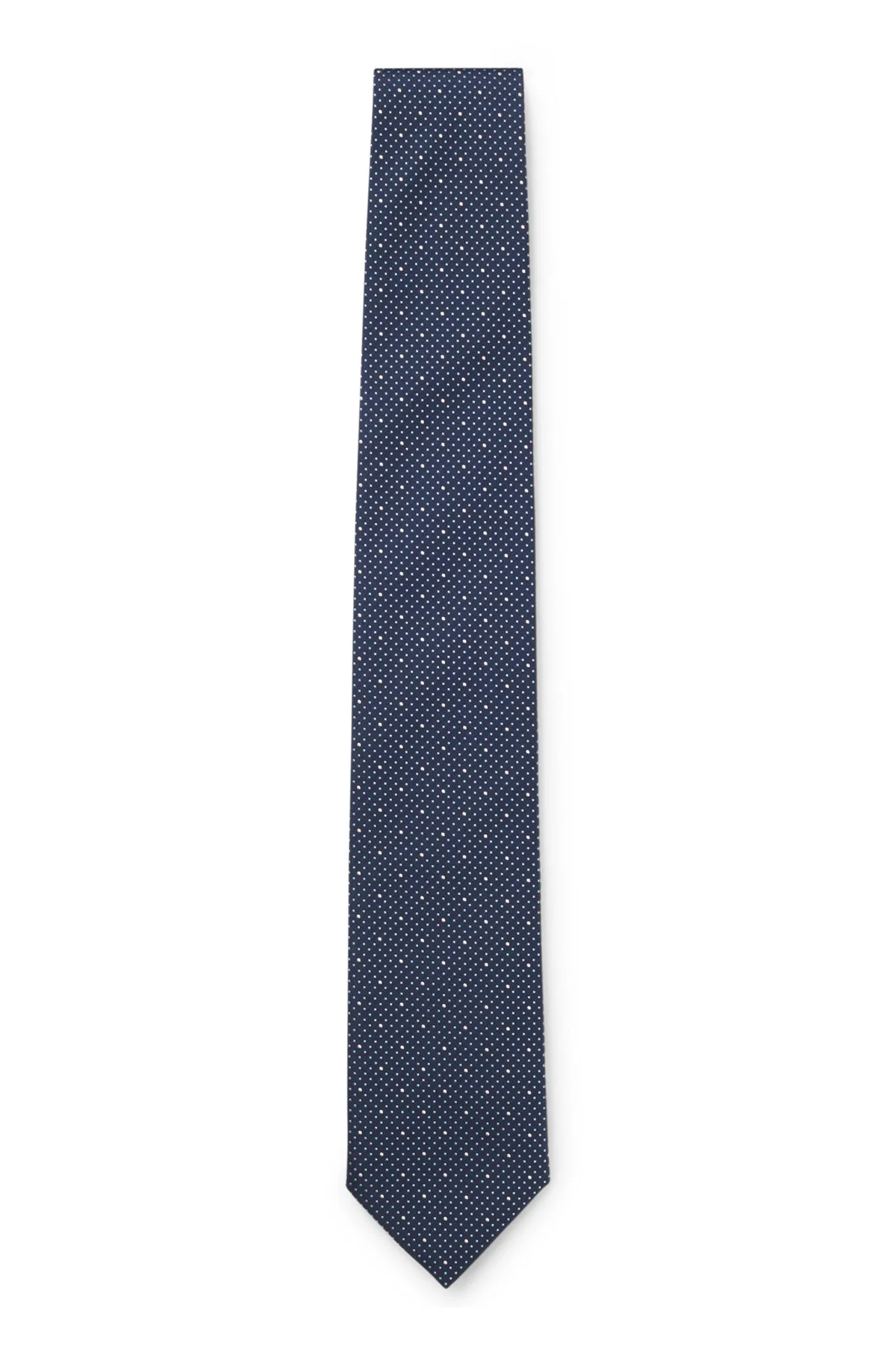 SILK-BLEND TIE WITH MICRO PATTERN - 1