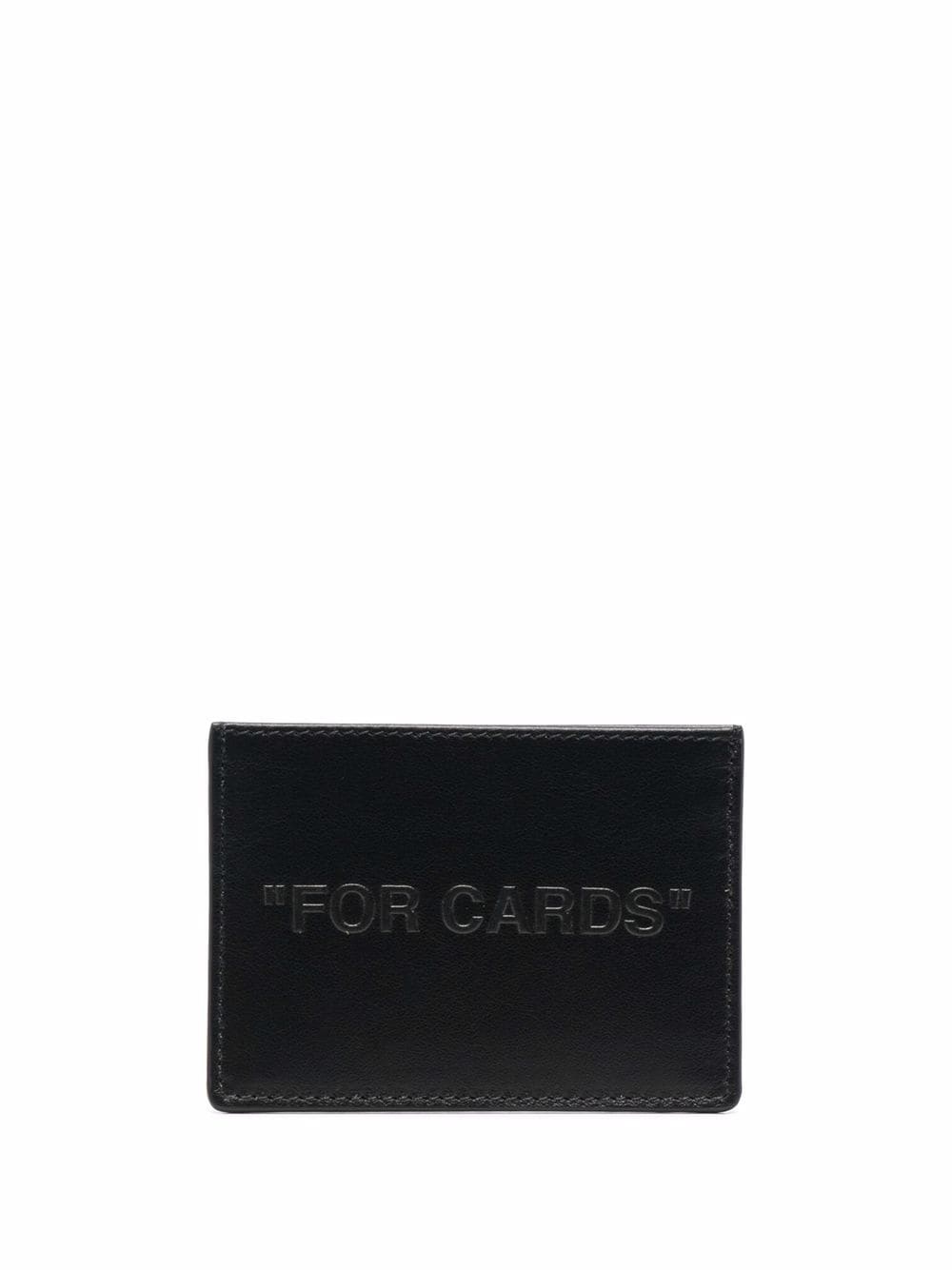 debossed slogan-print cardholder - 2