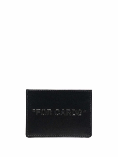 Off-White debossed slogan-print cardholder outlook