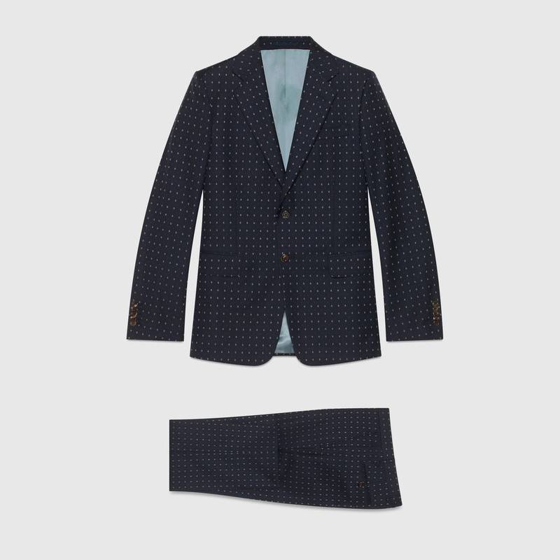 Straight fit G dot wool suit 1
