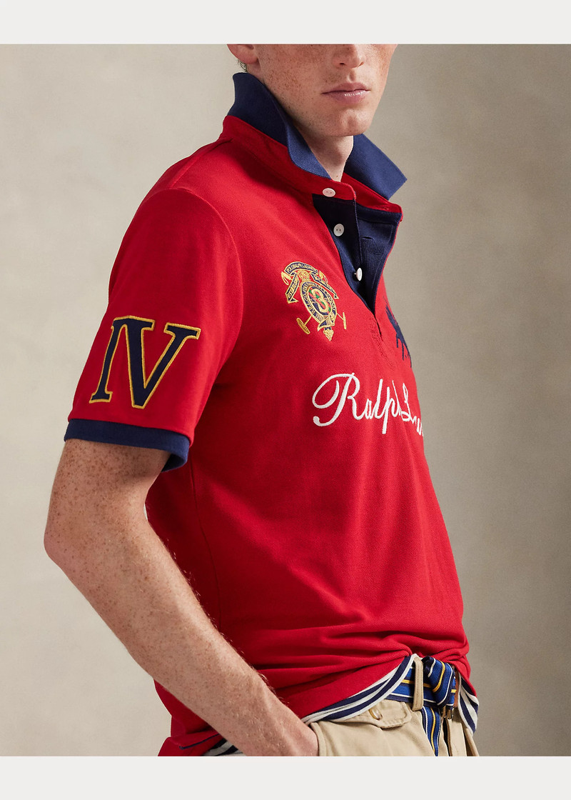 Classic Fit Crest Mesh Polo Shirt 5