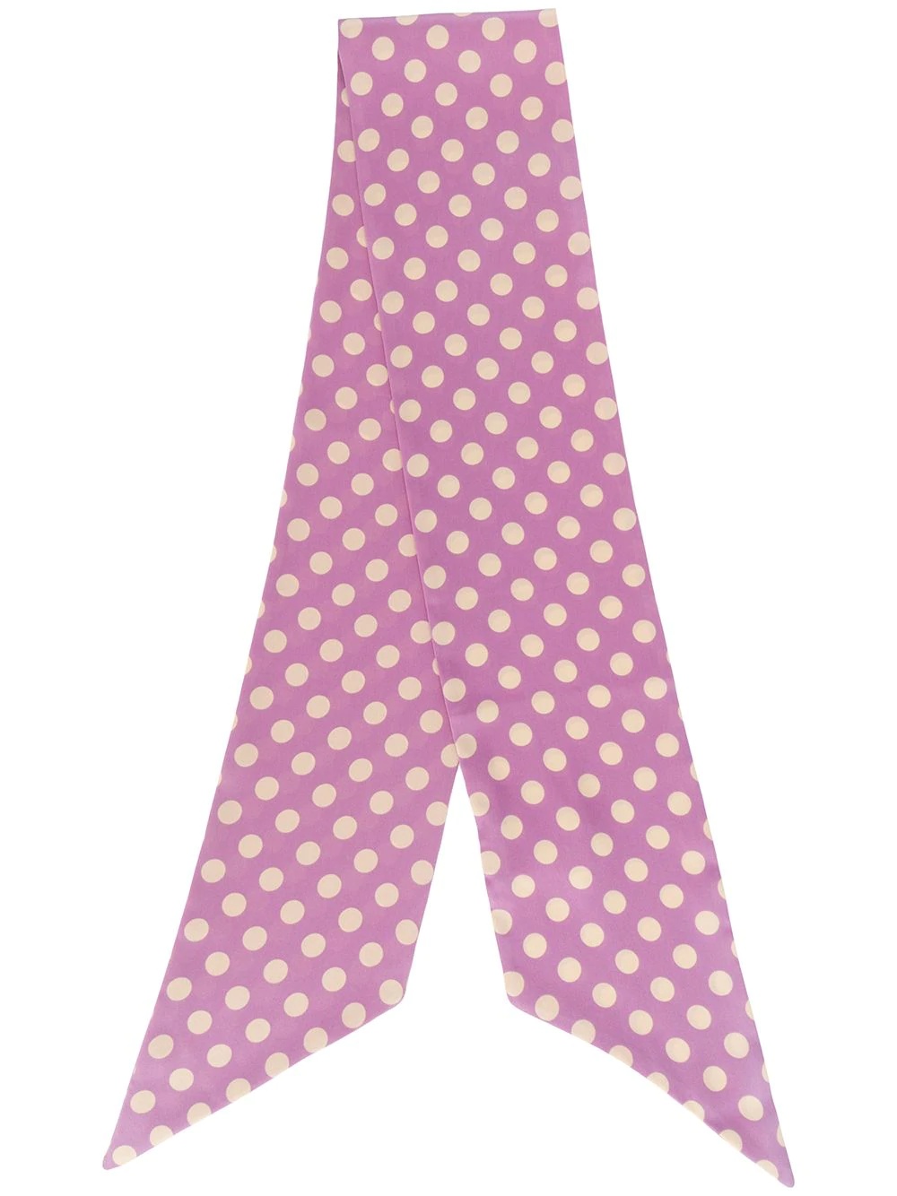 polka dot silk scarf - 1