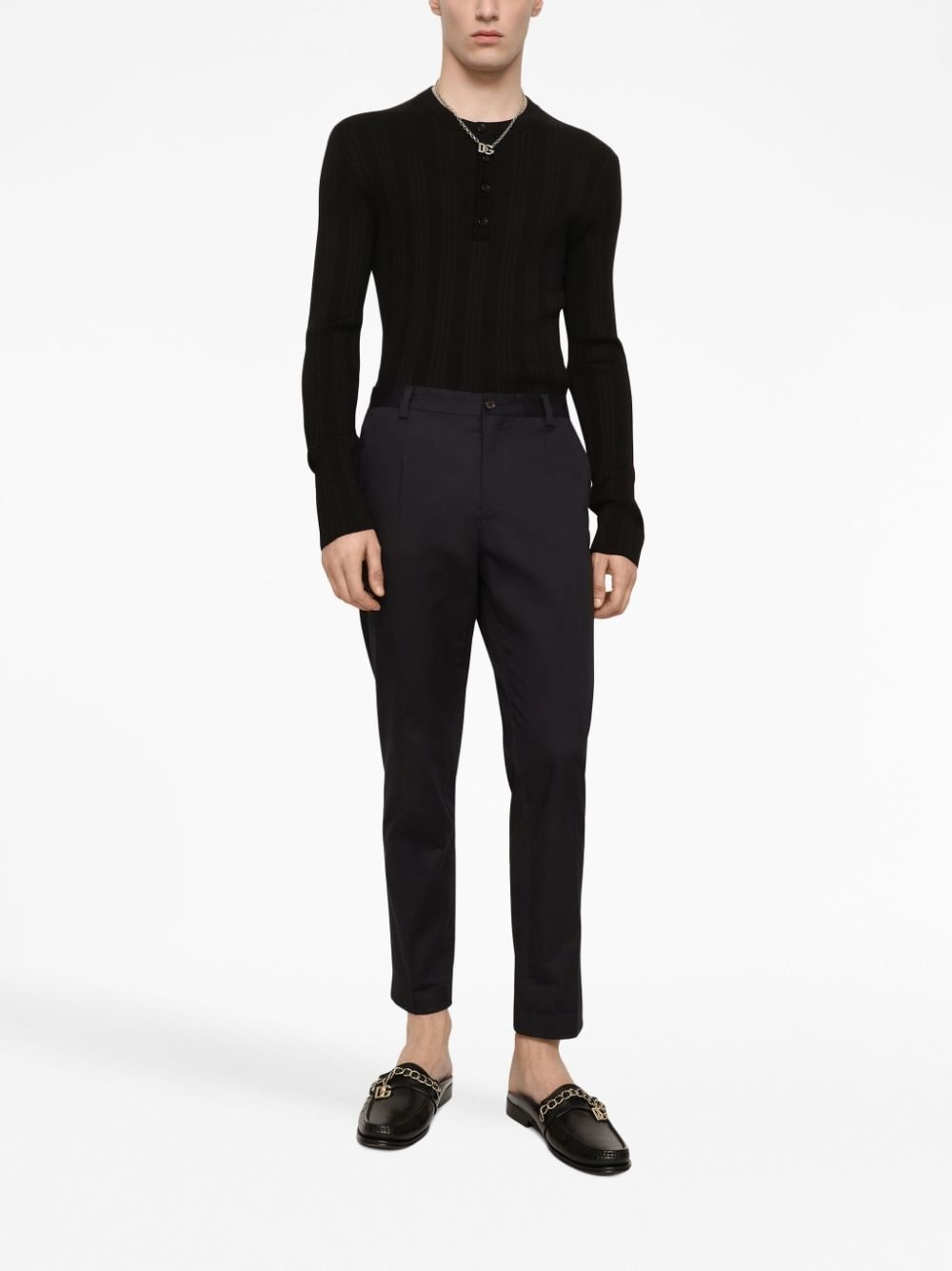 silk-blend logo-patch jumper - 3