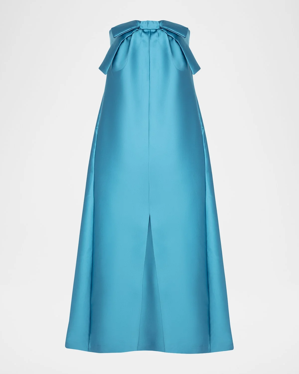 Jacques Strapless Bow Overlay Satin Gown - 1