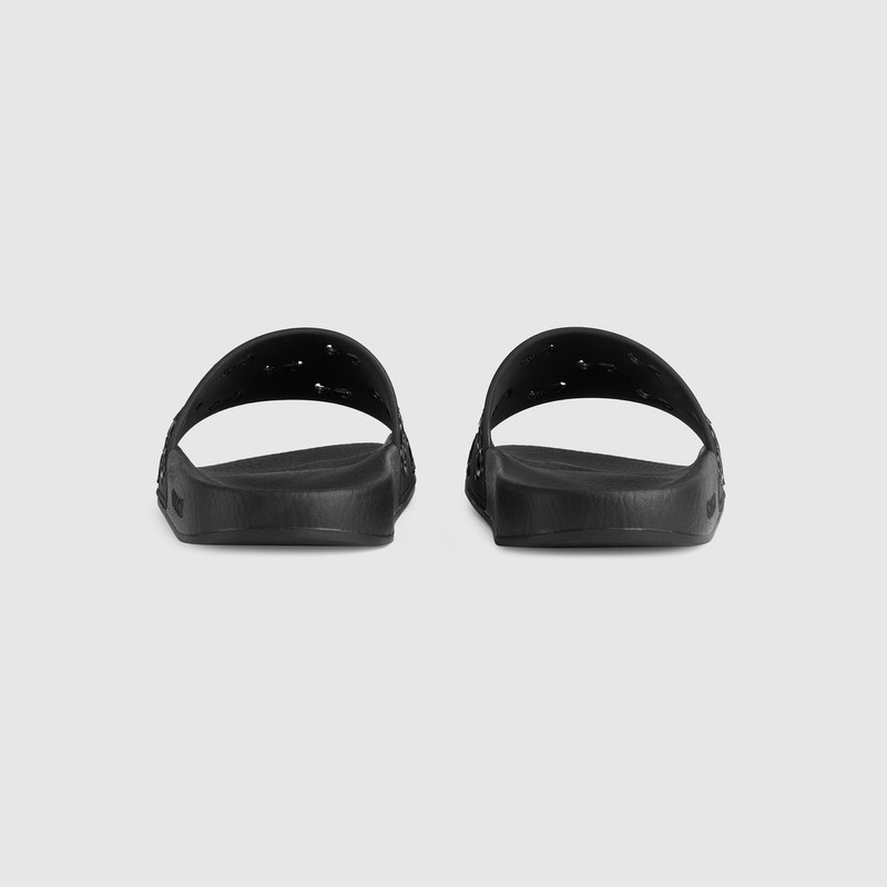 GUCCI Women's rubber GG slide sandal outlook