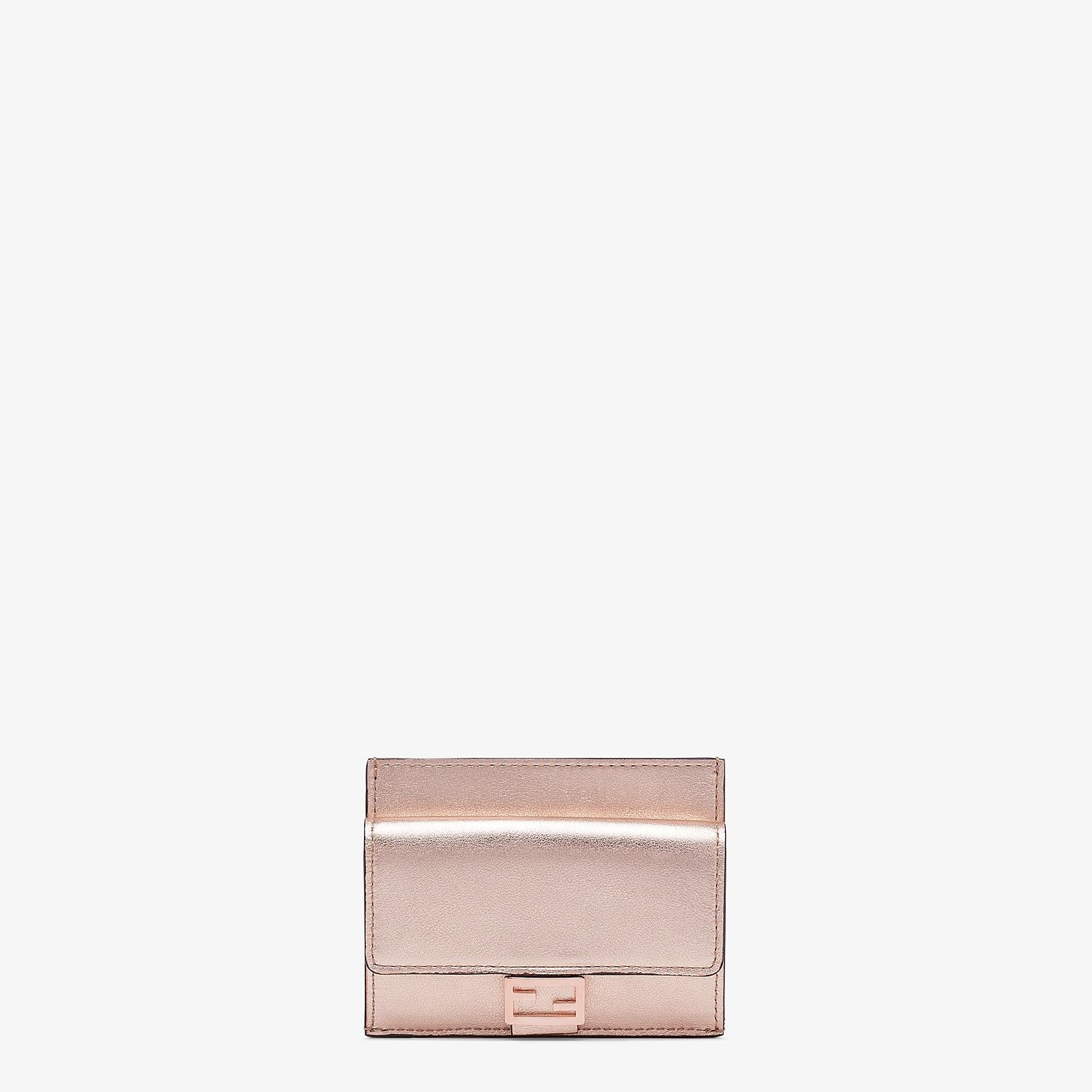 Pink leather cardholder - 1