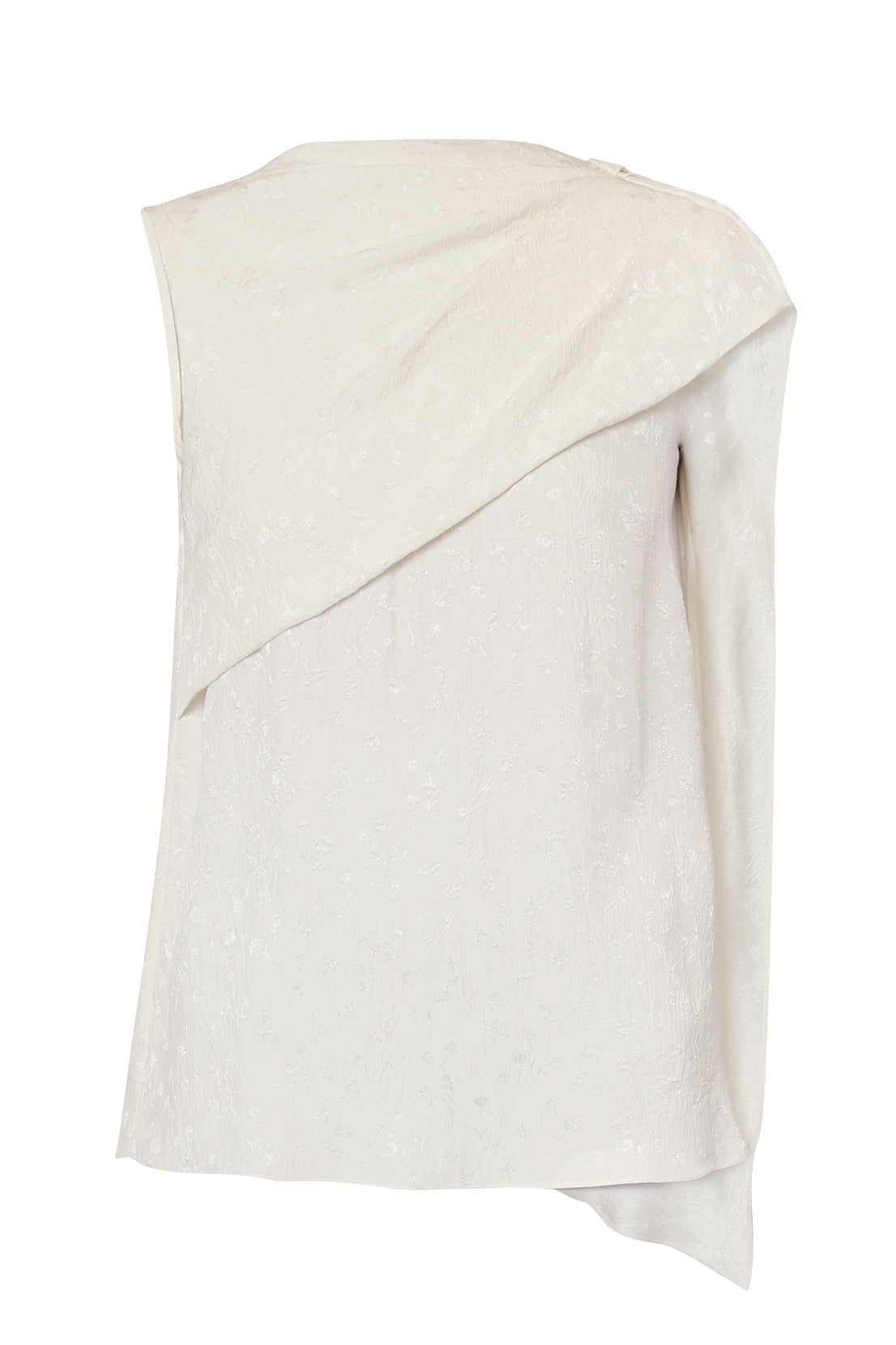 Asymmetric Drape Blouse - 1